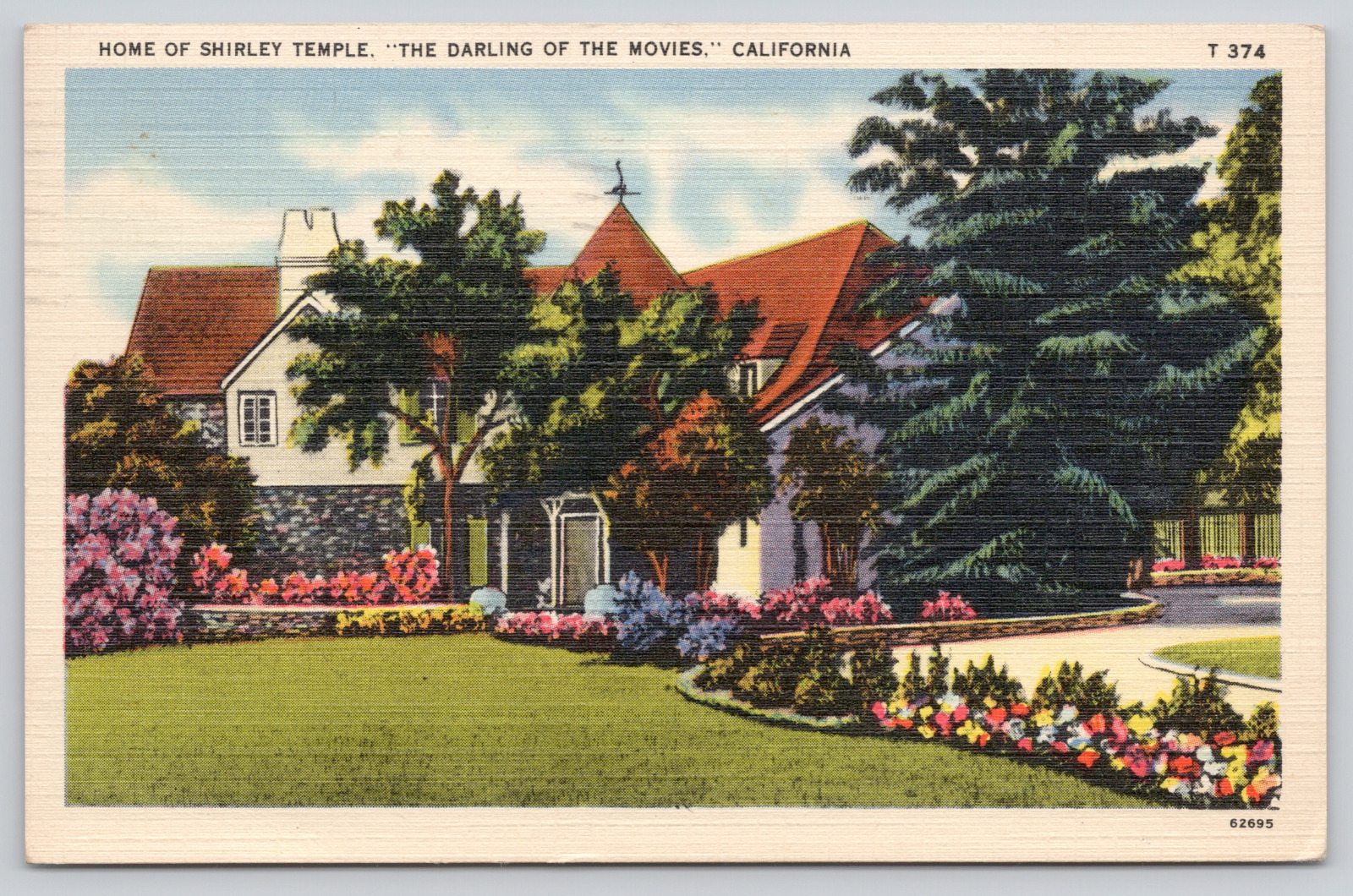 Home of Shirley Temple The Darling Of The Movies Linen A589