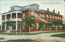 Temple, Texas - street view of Temple Sanitarium 1911 - Vintage TX Postcard picture