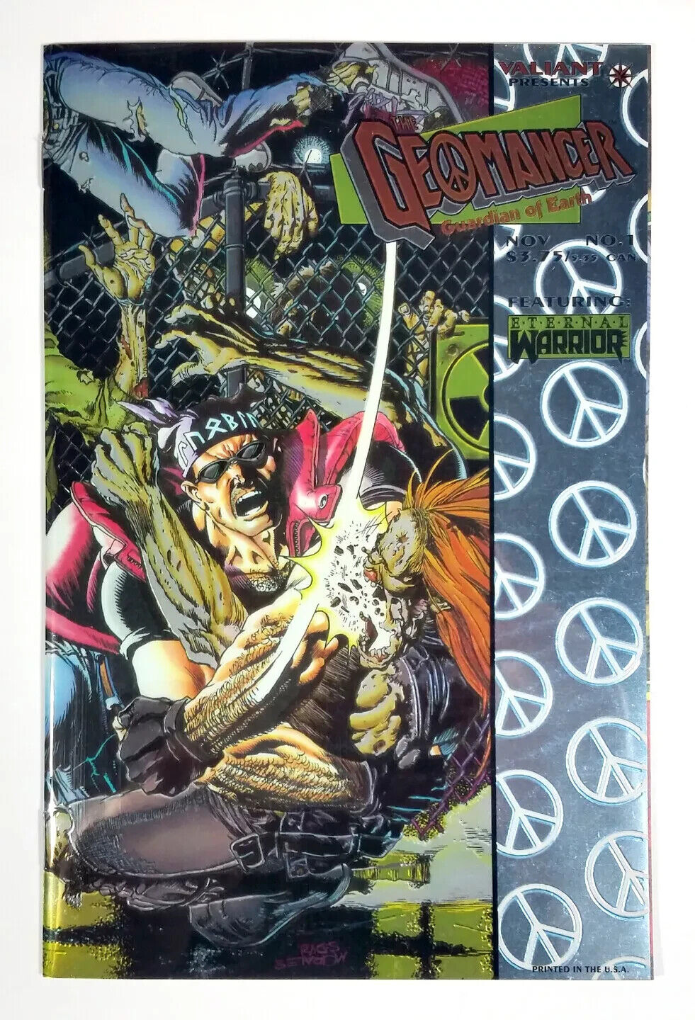 Geomancer #1  Valiant Comics Chromium Wraparound Cover Comic 1994