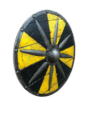 Medieval Viking Warrior Wood & Steel shield Armor Viking Round Shield  picture